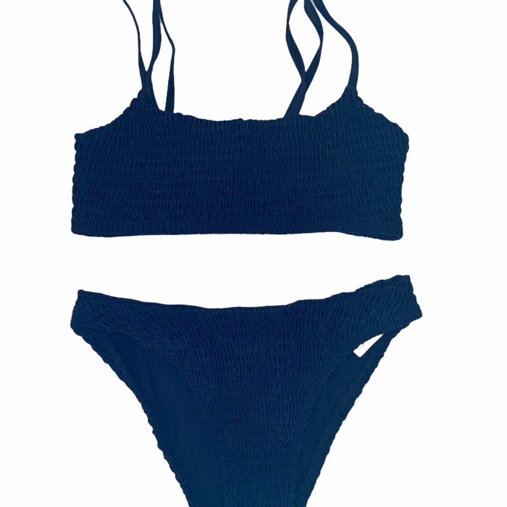 Mosmann Australia Bikini Set- Dark Blue Ribbed